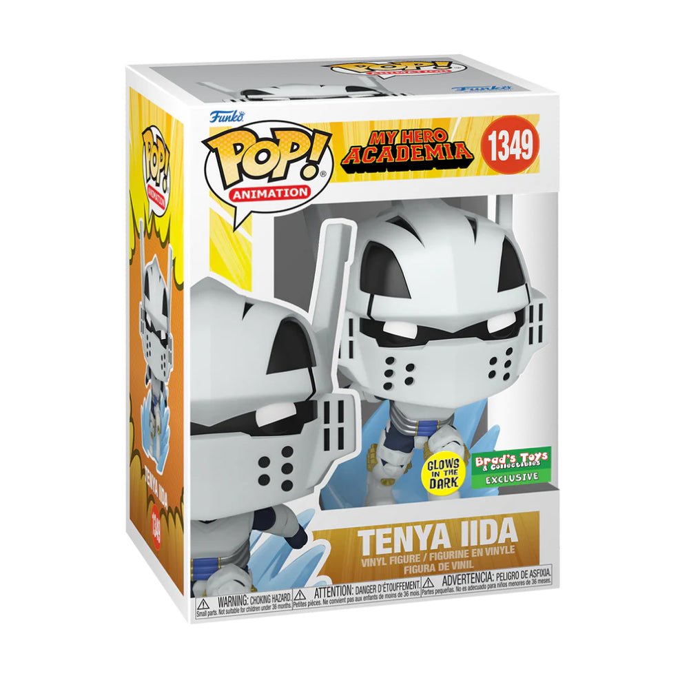 Funko Pop! My Hero Academia - Tenya Iida 1349 Glows in the Dark Brad’s Toys & Collectibles Exclusive + Pop Protector