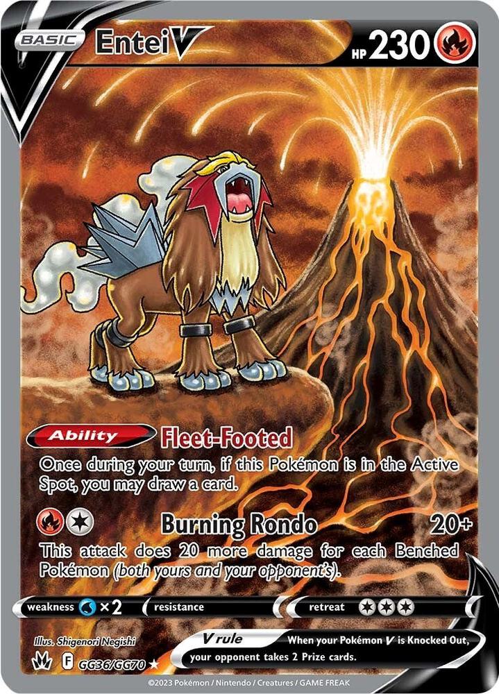 Pokemon TCG! Entei V - Crown Zenith: Galarian Gallery (CRZ:GG)