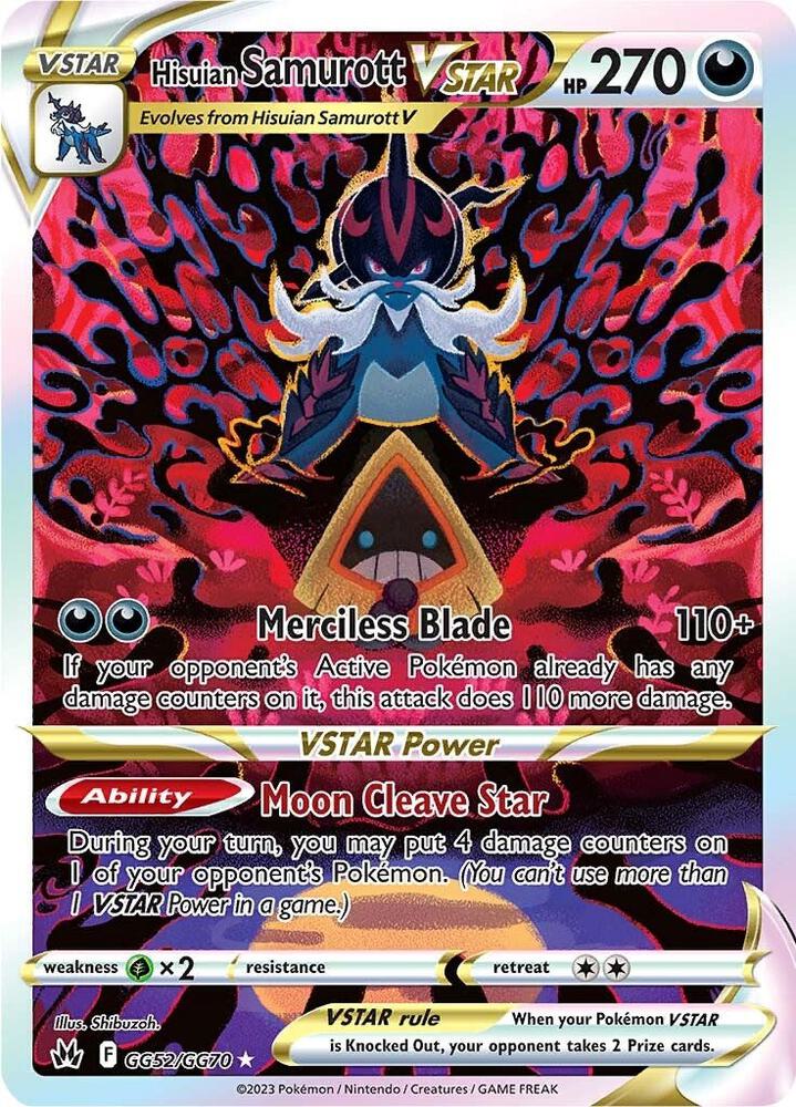 Pokemon TCG! Hisuian Samurott VSTAR - Crown Zenith: Galarian Gallery (CRZ:GG)