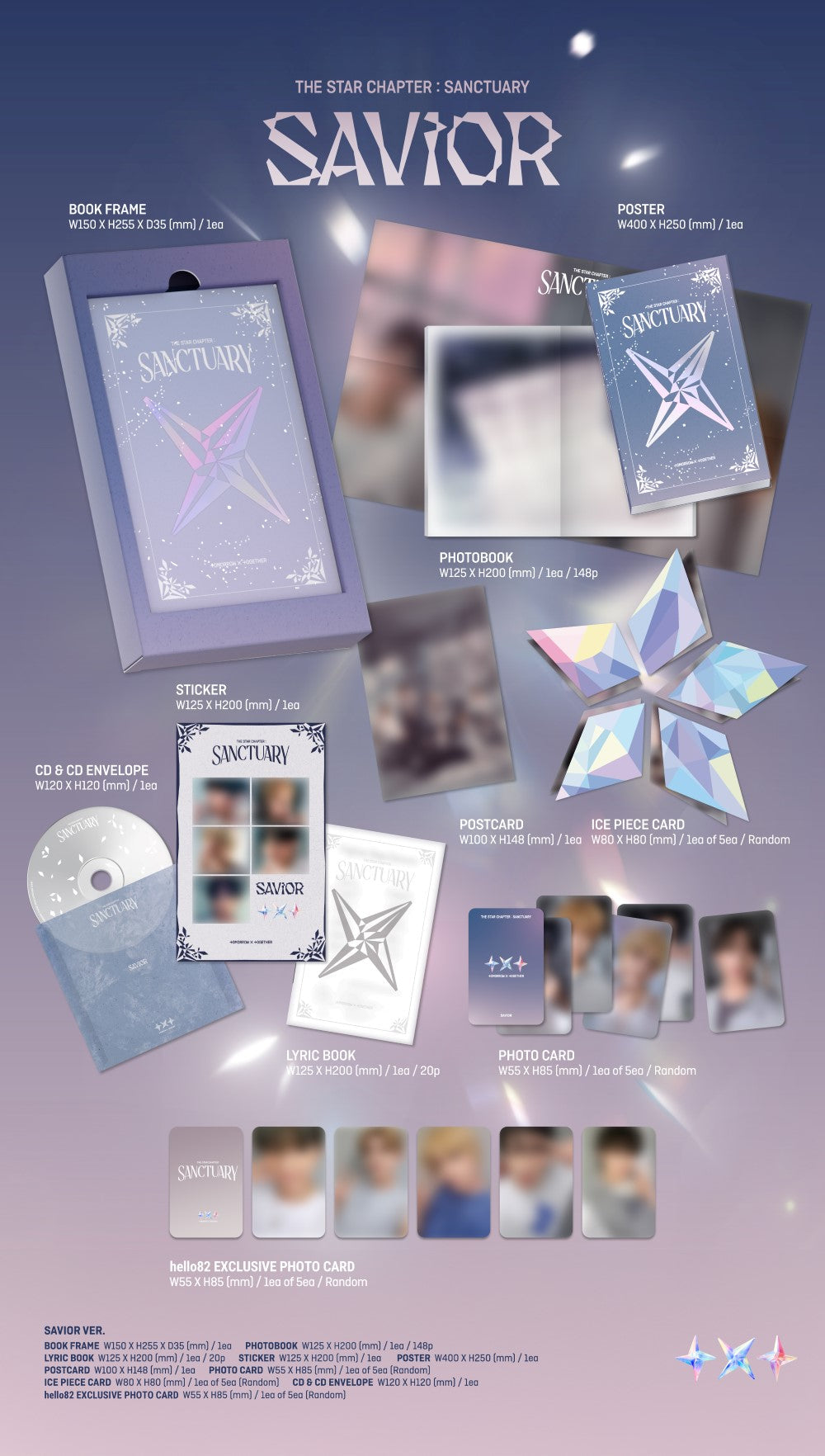 K-pop Tomorrow X Together (TXT) - The Star Chapter 7th Mini Album : Sanctuary Savior Ver.