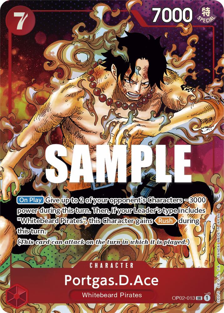 One Piece TCG! Portgas.D.Ace (Parallel) - Paramount War (OP02)