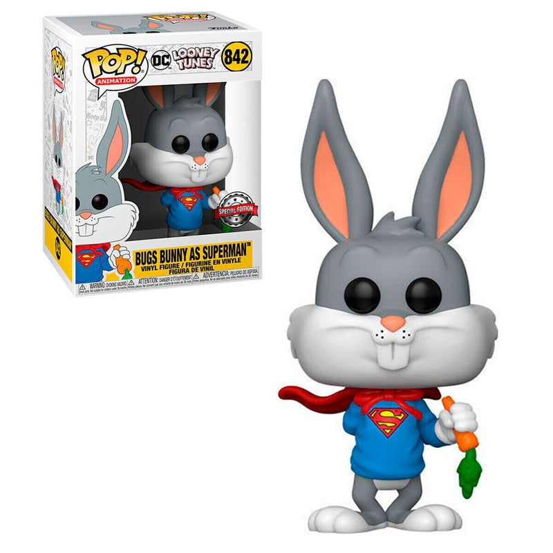 Funko Pop! DC Looney Tunes Bugs Bunny as Superman 842 Special Edition + Pop Protector