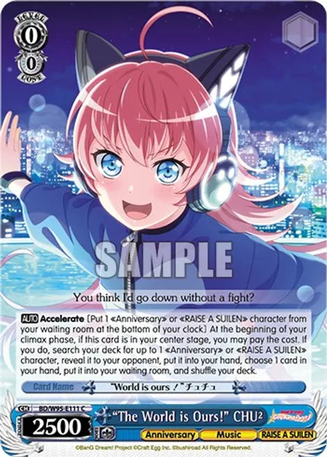 Weiss Schwarz "The World is Ours!" CHU² - BanG Dream! Girls Band Party! 5th Anniversary (BD/W95)