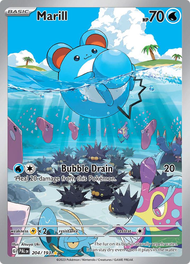 Pokemon TCG! Marill - 204/193 - SV02: Paldea Evolved (PAL)