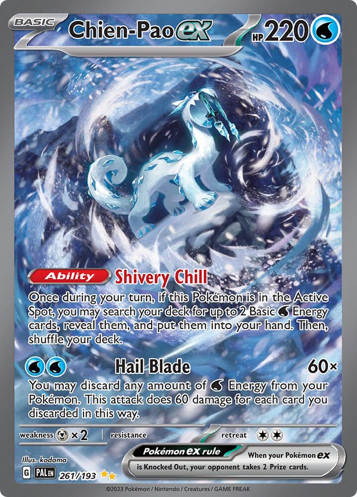 Pokemon TCG! Chien-Pao ex - 261/193 - SV02: Paldea Evolved (PAL)
