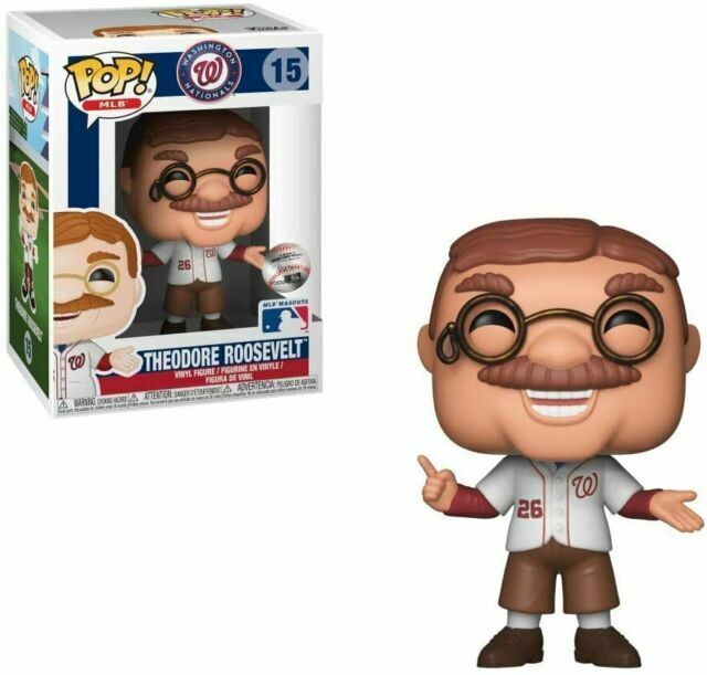 Funko Pop! MLB Mascots - Washington Nationals : Theodore Roosevelt 15 + Pop Protector