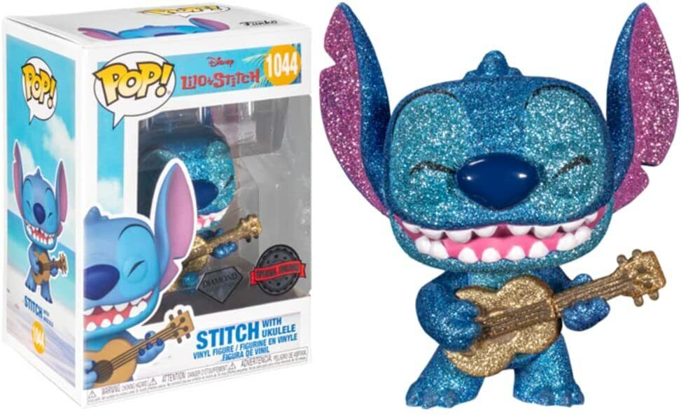 Funko Pop! Disney Lilo & Stitch - Stitch with Ukulele 1044 Diamond Special Edition + Free Protector
