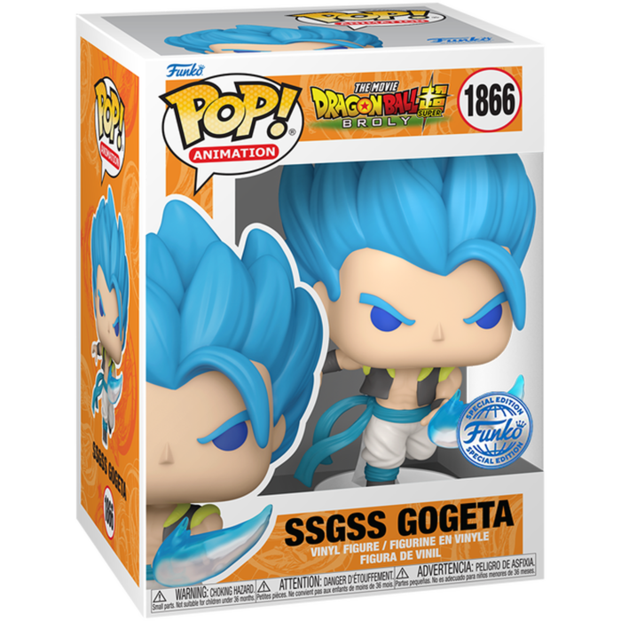Funko Pop! The Movie : Dragon Ball Super Broly - SSGSS Gogeta 1866 Funko Special Edition + Pop Protector