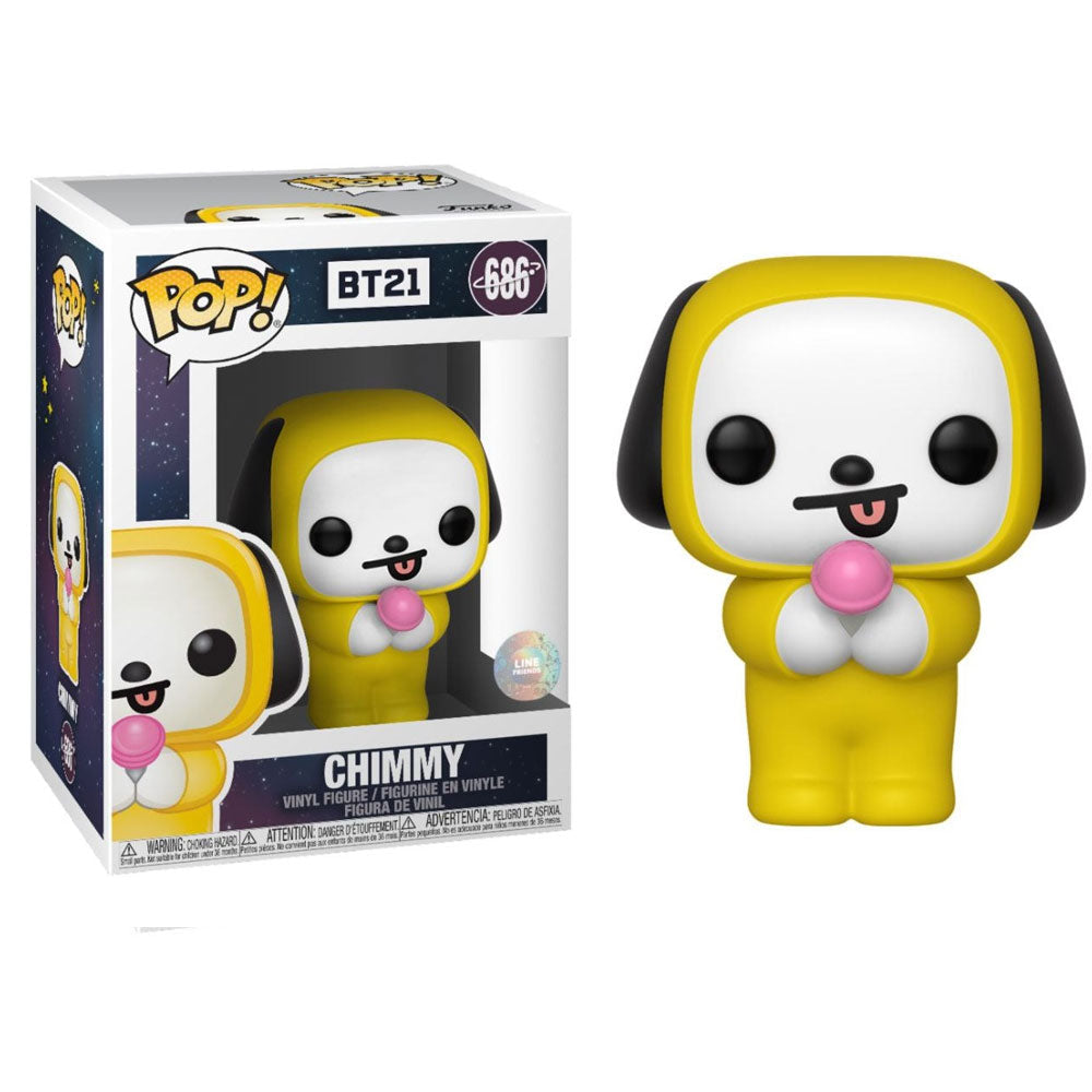 Funko Pop! K-pop Line Friends BTS BT21 Chimmy 686 (VAULTED) + Pop Protector
