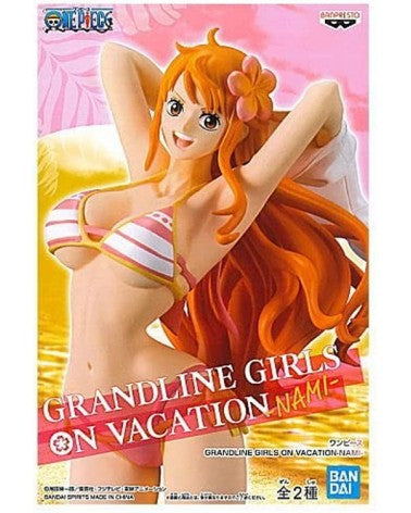 One Piece Grandline Girls on Vacation Ver. B Pink Nami 20cm Figure Statue *New In Box* Banpresto
