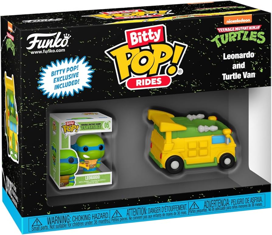 Funko Pop! Bitty Rides : Teenage Mutant Ninja Turtles - Leonardo and Turtle Van