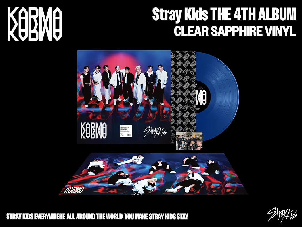 K-pop Stray Kids The 4th Album KARMA : Clear Sapphire Vinyl