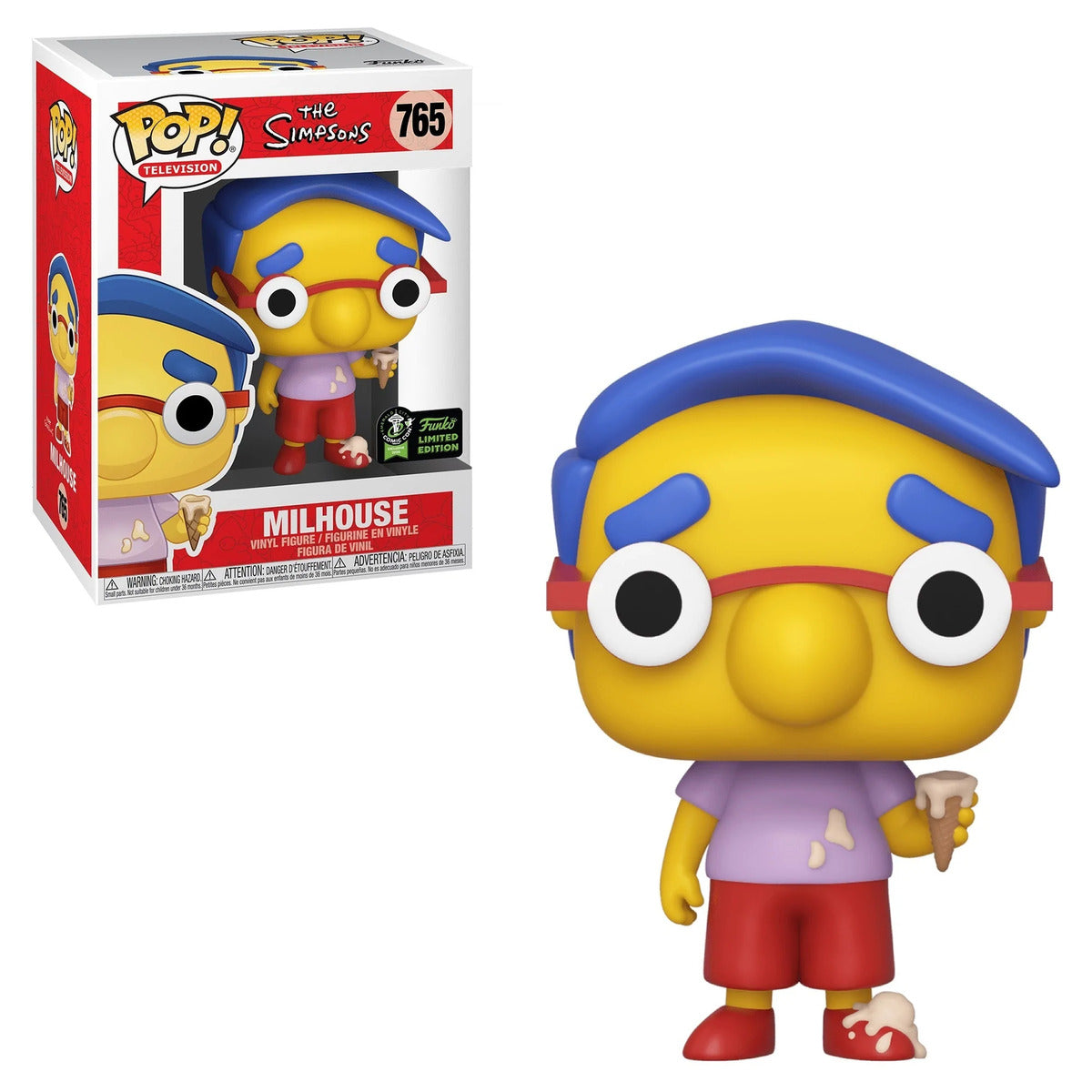 Funko Pop! The Simpsons - Milhouse 765 Funko 2020 Spring Convention Exclusive (VAULTED) + Protector