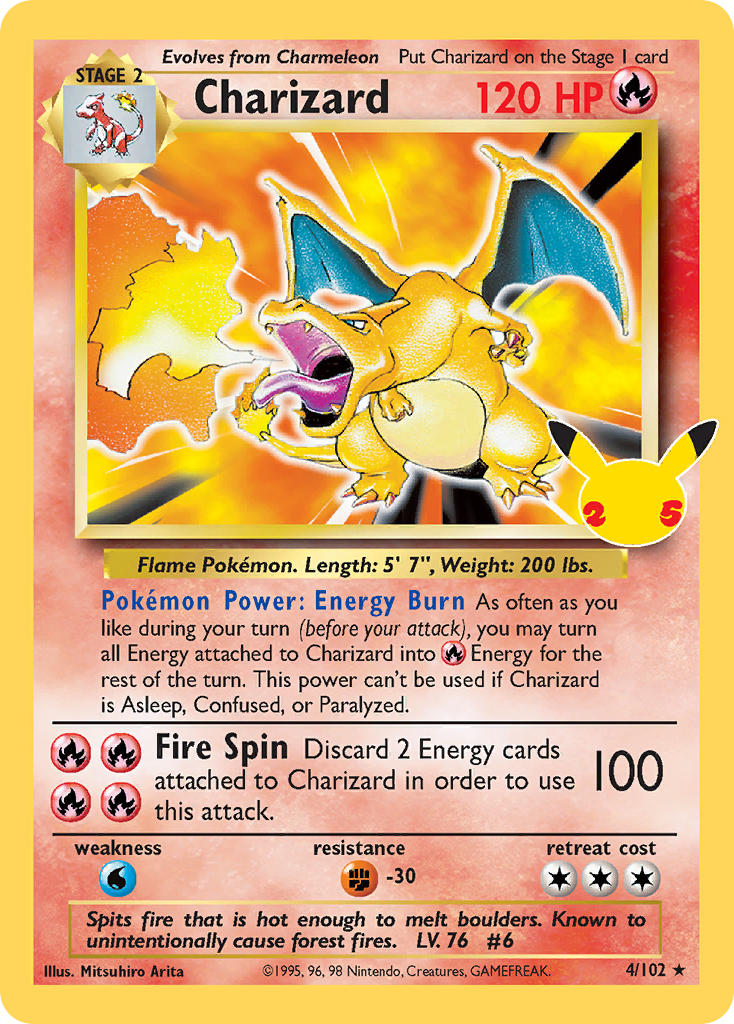 Pokemon TCG! Charizard 2021 Celebrations #4/102 Ultra Rare