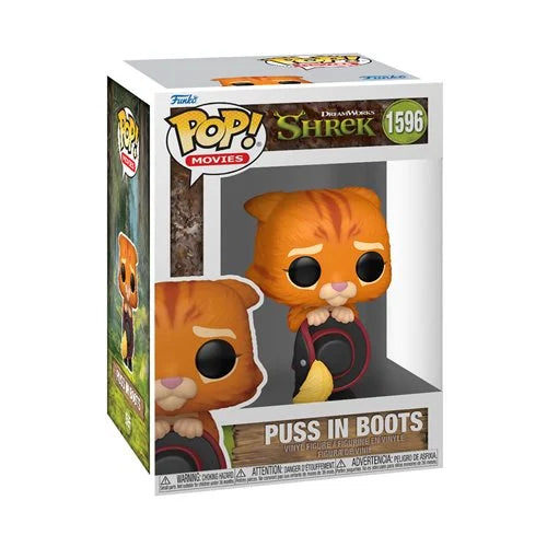 Shrek DreamWorks 30th Anniversary Puss in Boots with Hat Funko Pop! #1596 + Pop Protector