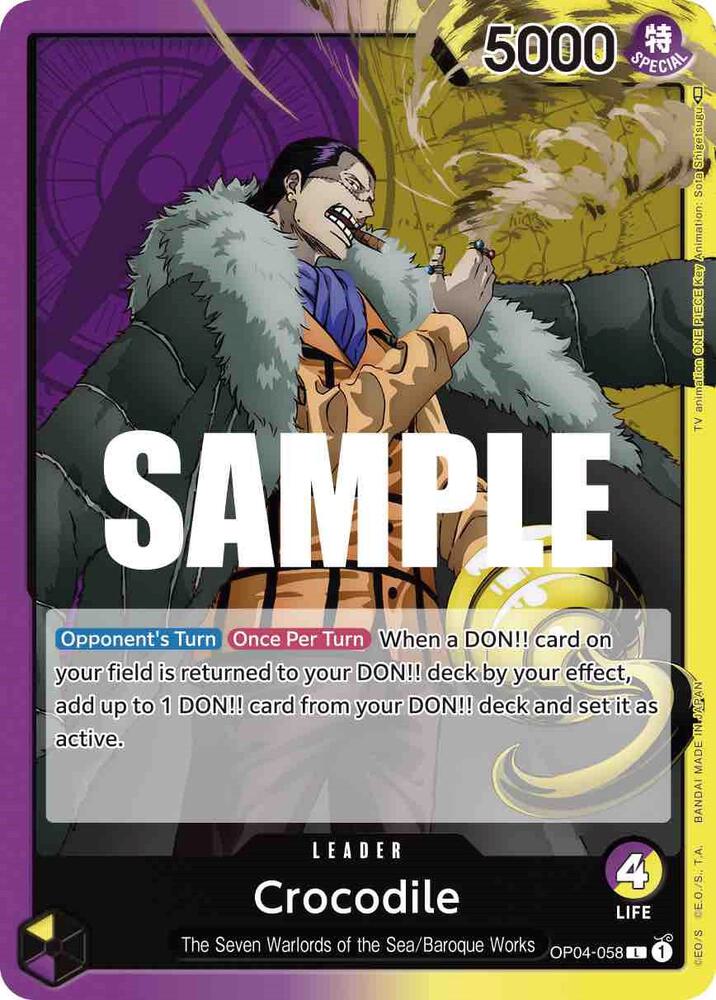 One Piece TCG - Crocodile (058) - Kingdoms of Intrigue (OP04)