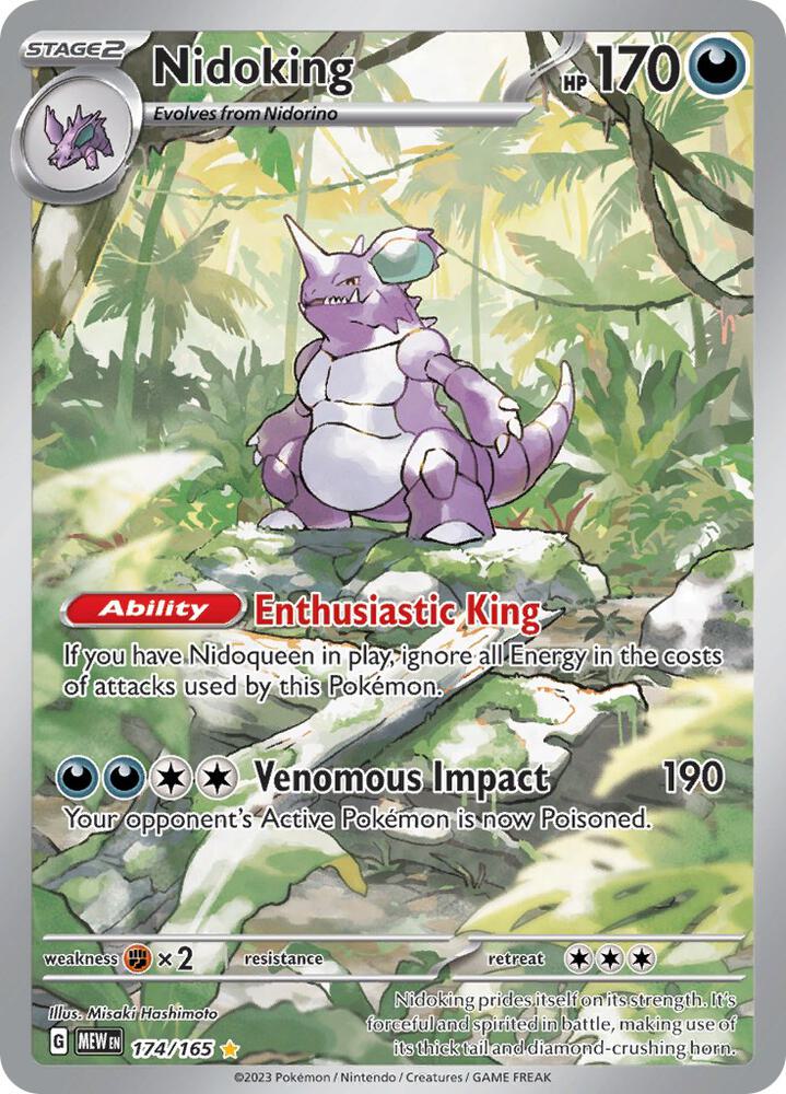 Pokemon TCG! Nidoking - 174/165 - SV: Scarlet & Violet 151 (MEW)