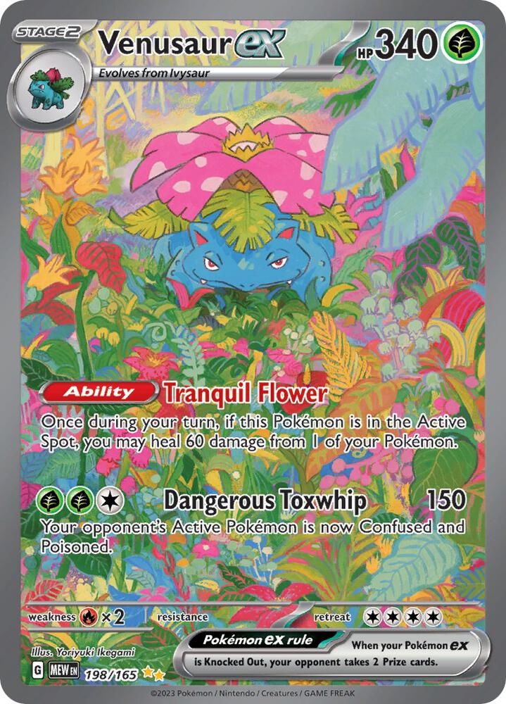 Pokemon TCG! Venusaur ex - 198/165 - SV: Scarlet & Violet 151 (MEW)