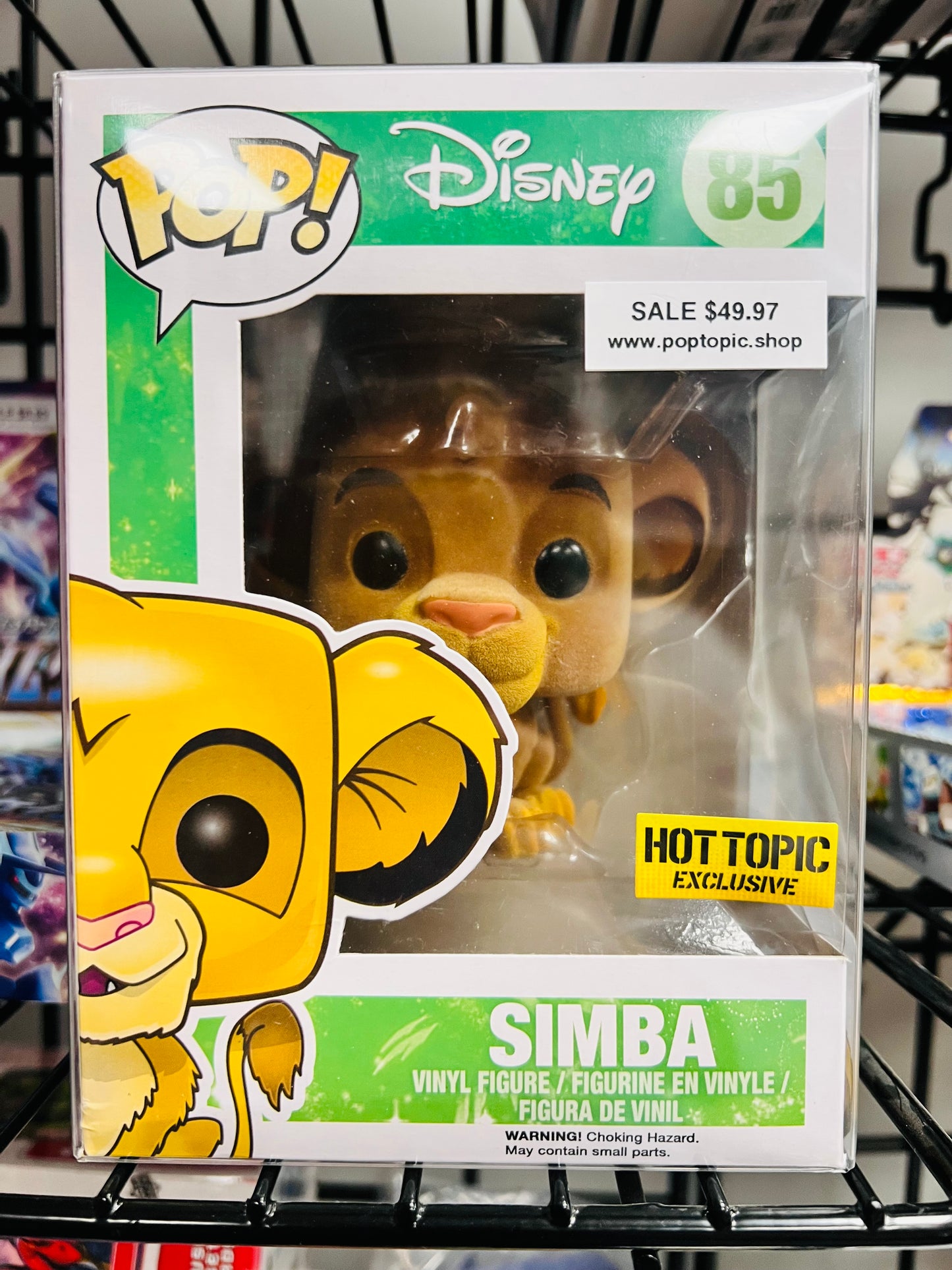 Funko Pop! Disney The Lion Ling Simba 85 Hot Topic Exclusive + Free Protector (box ware)