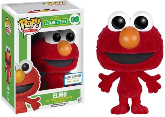 Funko Pop! 123 Sesame Street - Elmo 08 Flocked Barnes & Noble Exclusive Figure + Pop Protector