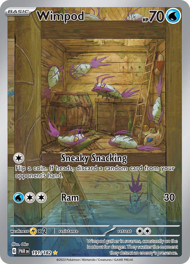 Pokemon TCG! Wimpod - 191/182 - SV04: Paradox Rift (PAR)