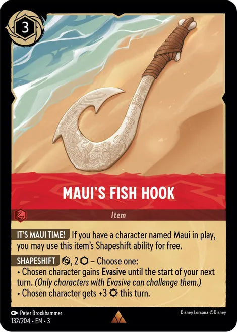 132 Maui's Fish Hook Disney Lorcana Into the Inklands RARE