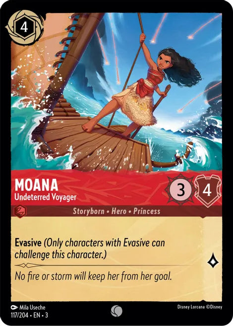 117 Moana - Undeterred Voyager Disney Lorcana Into the Inklands Common