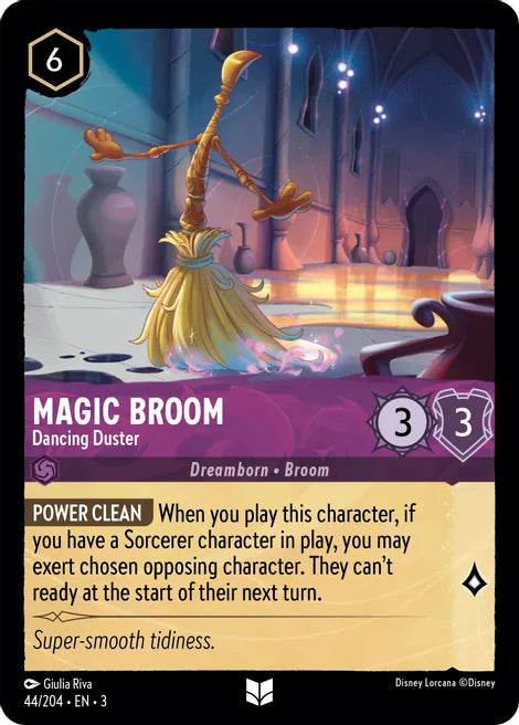 44 Magic Broom - Dancing Duster Disney Lorcana Into the Inklands Uncommon