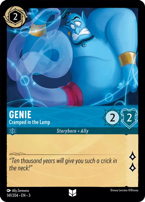 141 Genie - Cramped in the Lamp Disney Lorcana Into the Inklands Uncommon TCG CARD