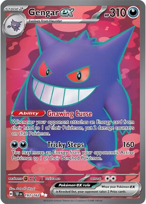Pokemon TCG! Gengar ex - 193/162 - SV05: Temporal Forces (TEF)
