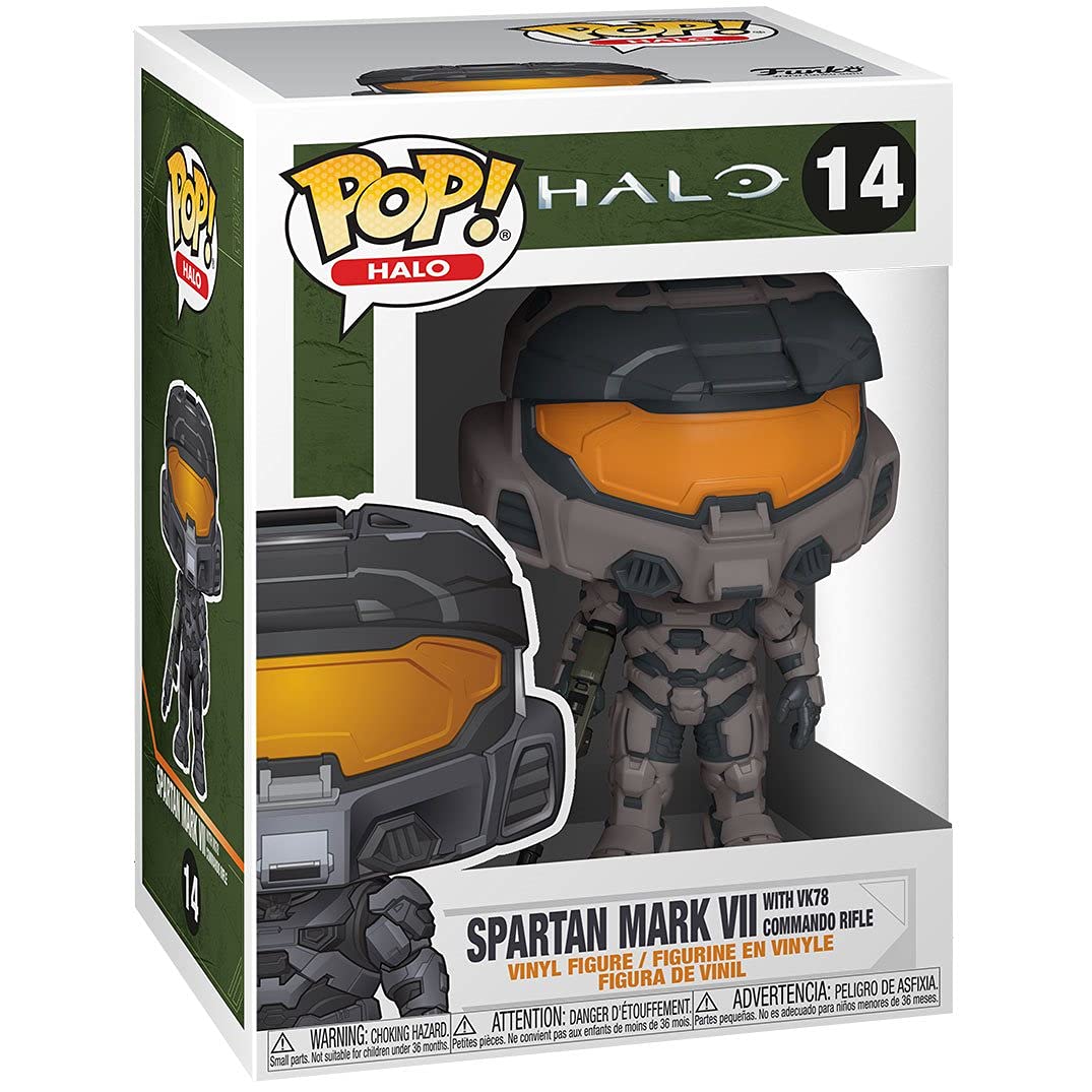 Funko Pop! Halo : Spartan Mark VII with VK78 Commando Rifle 14 + Pop Protector