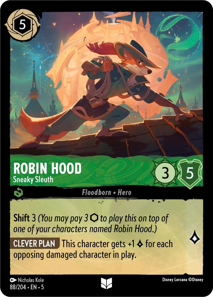 Disney Lorcana - Robin Hood - Sneaky Sleuth - Shimmering Skies (5)