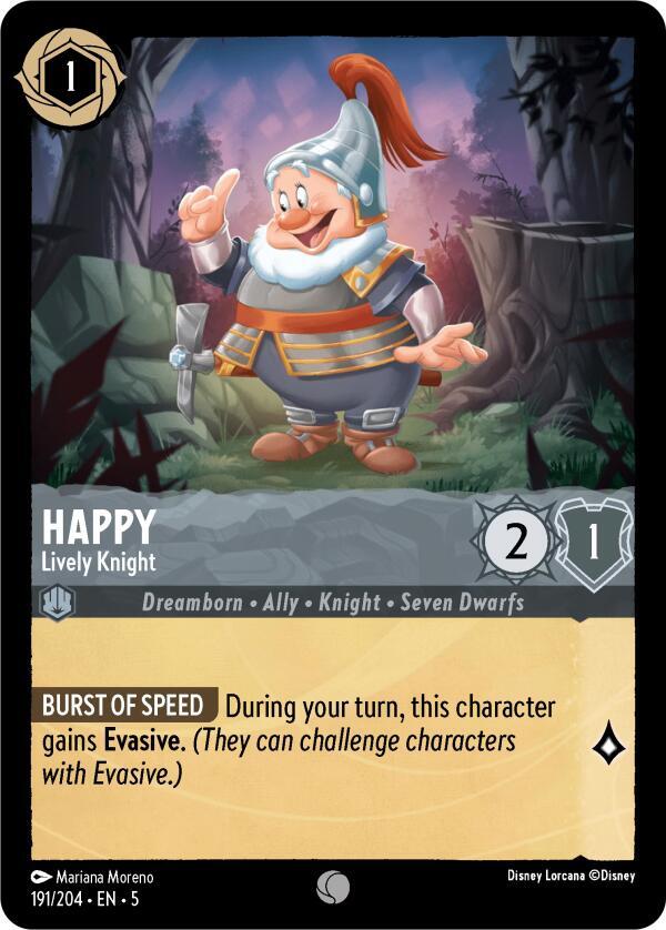 Disney Lorcana - Happy - Lively Knight - Shimmering Skies (5)