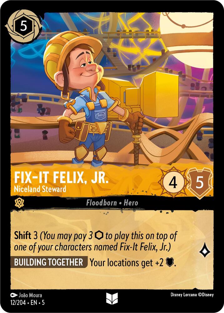 Disney Lorcana - Fix-It Felix, Jr. - Niceland Steward - Shimmering Skies (5)
