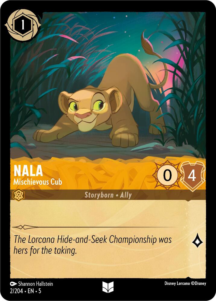 Disney Lorcana - Nala - Mischievous Cub - Shimmering Skies (5)