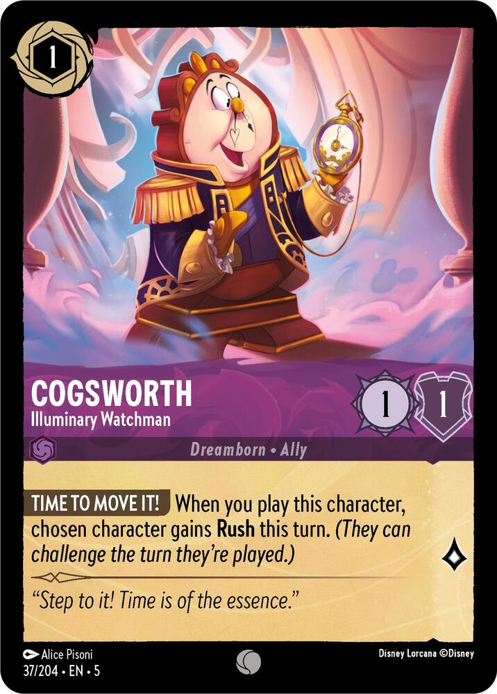 Disney Lorcana - Cogsworth - Illuminary Watchman - Shimmering Skies (5)