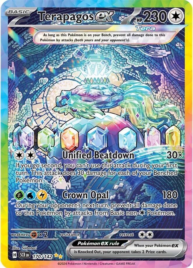 Pokemon TCG! Terapagos ex - 170/142 - SV07: Stellar Crown (SV07)