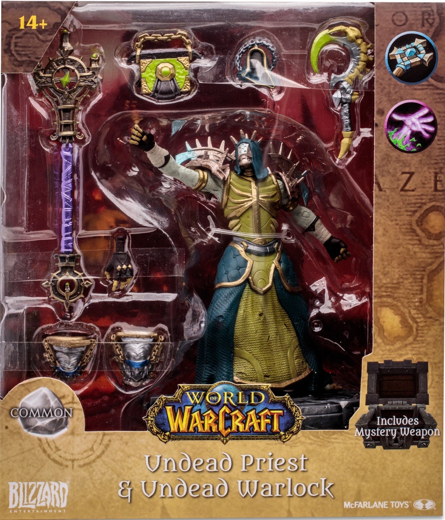 World of Warcraft Undead Priest & Undead Warlock Blizzard Entertainment 6” Figure *New In Box* (slight box ware)