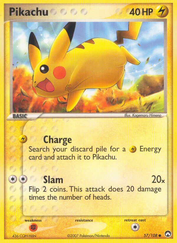 Pokemon TCG! Pikachu 2007 EX Power Keepers #57/108