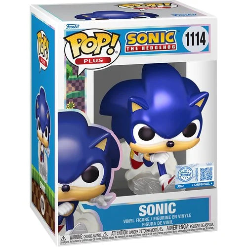 Funko Pop! Sonic The Hedgehog : Sonic 1114 Funko Special Edition Exclusive Figure + Pop Protector