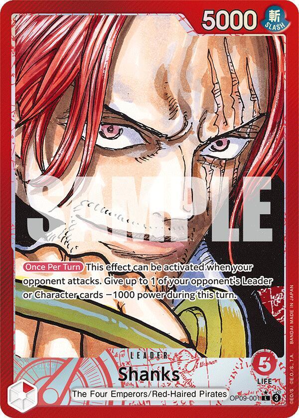 One Piece TCG! Shanks (001) (Parallel) - Emperors in the New World (OP09)