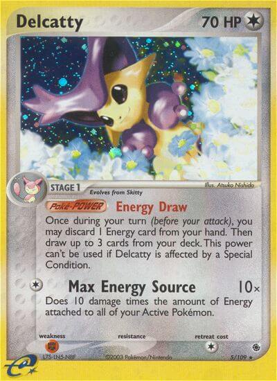 Pokemon TCG! Delcatty 2003 EX Ruby & Sapphire #5/109 Holo