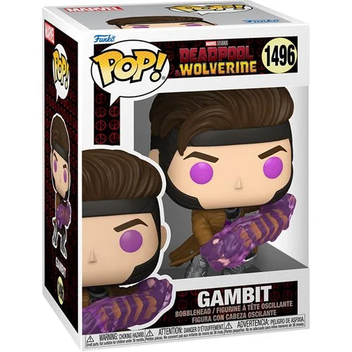Deadpool & Wolverine Gambit Funko Pop! Vinyl Figure #1496 + Pop Protector