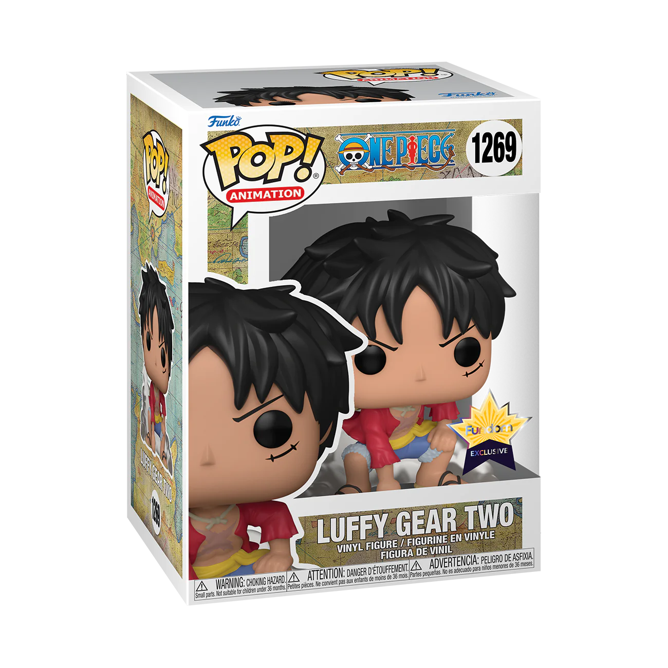 1269 FUNKO POP! ANIMATION: ONE PIECE - MONKEY D. LUFFY GEAR TWO FUNDOM EXCLUSIVE 1269 + Protector