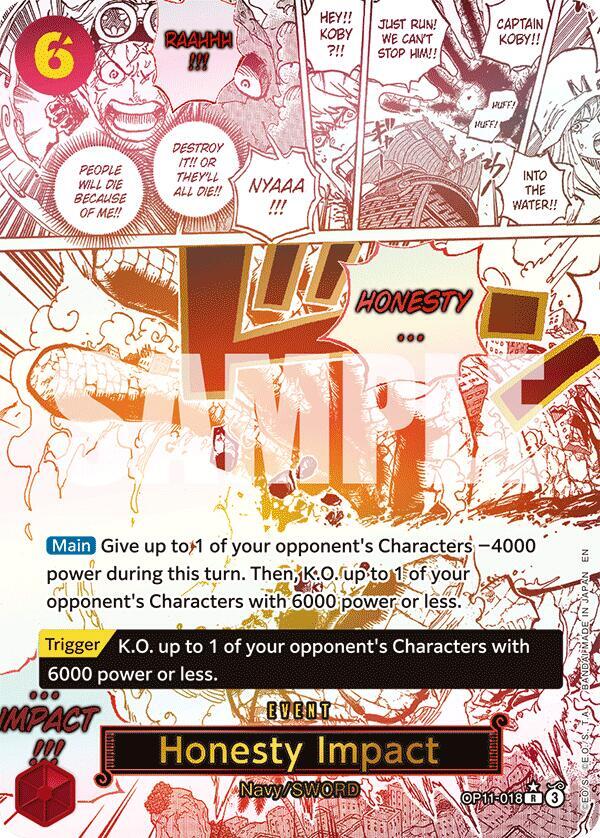 One Piece TCG! Honesty Impact (Alternate Art) - A Fist of Divine Speed (OP11)