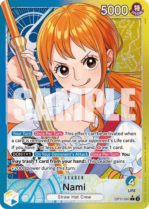 One Piece TCG! Nami (041) (Alternate Art) - A Fist of Divine Speed (OP11)