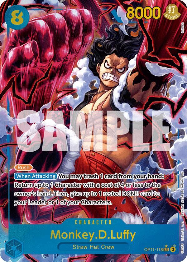 One Piece TCG! Monkey.D.Luffy (118) (Alternate Art) - A Fist of Divine Speed (OP11)