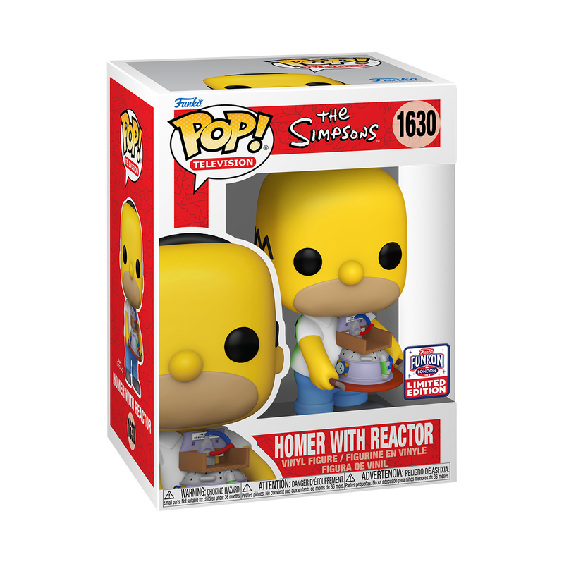 Funko Pop! The Simpsons : Homer with Reactor 1630 Funkon London 2024 Exclusive + Pop Protector