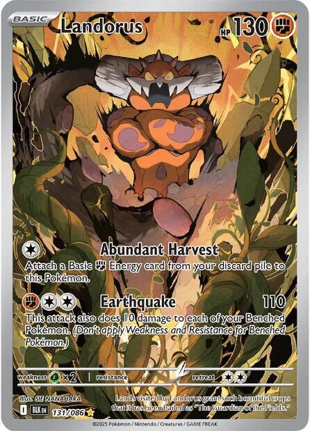 Pokemon TCG! Landorus - 131/086 - SV: Black Bolt (BLK)