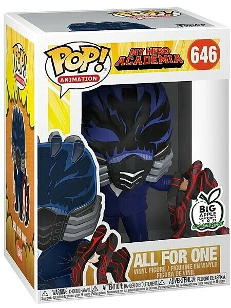 Funko POP #646 My Hero Academia All For One Exclusive Figure Battle hand + Protector
